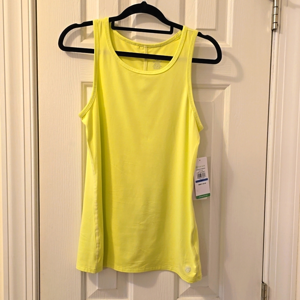 GAIAM BRAND WOMENS LIME GREEN ACTIVEWEAR TANK TOP SIZE XS